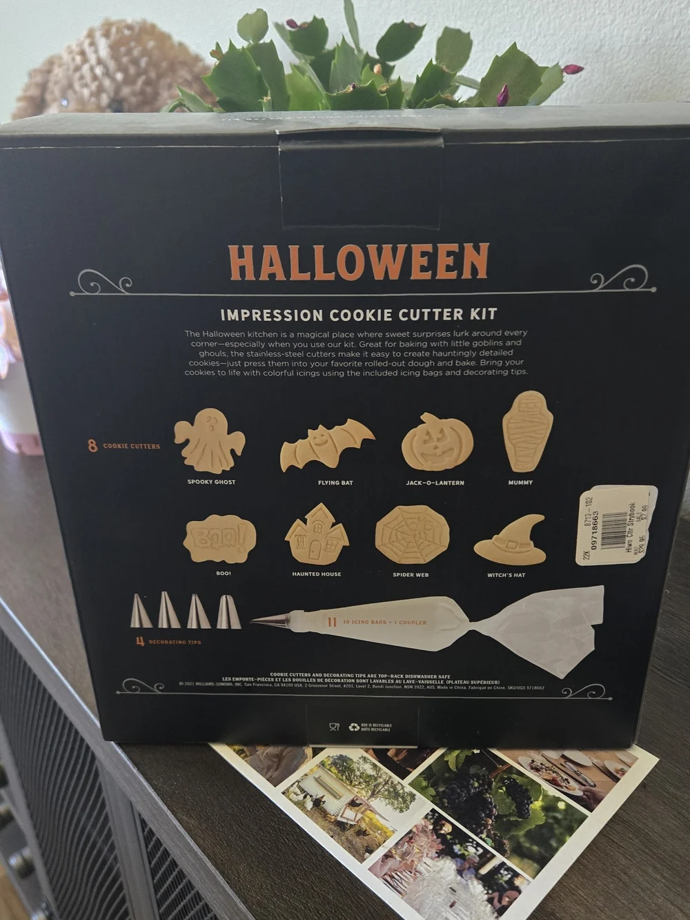 Williams Sonoma Halloween Impression Cookie Cutter Kit - Orange, Black, Gray